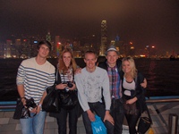 Exchange students visited the Avenue of Stars on 7 January 2012.